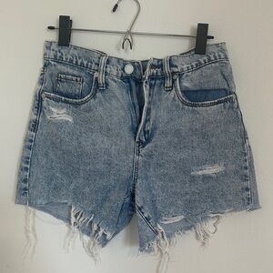 Blank NYC Light Blue Distressed Jean Shorts